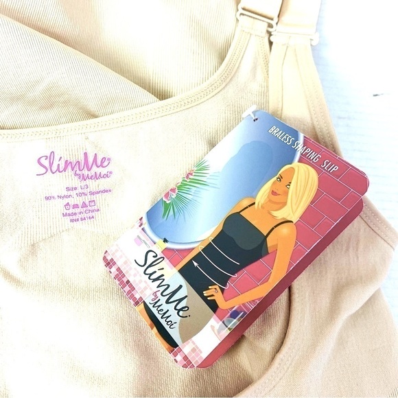 SlimMe By Memoi Braless Shaping Slip Dress Size L - Picture 5 of 10